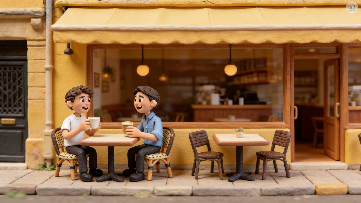 Clay-style cafe ad Seedream 5.0 Lite output