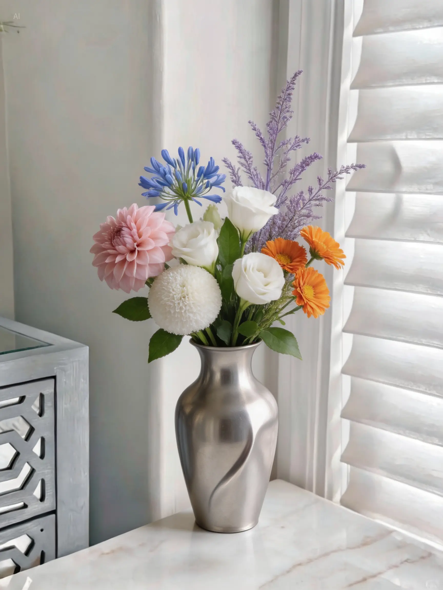 Floral arrangement composite Seedream 5.0 Pro output