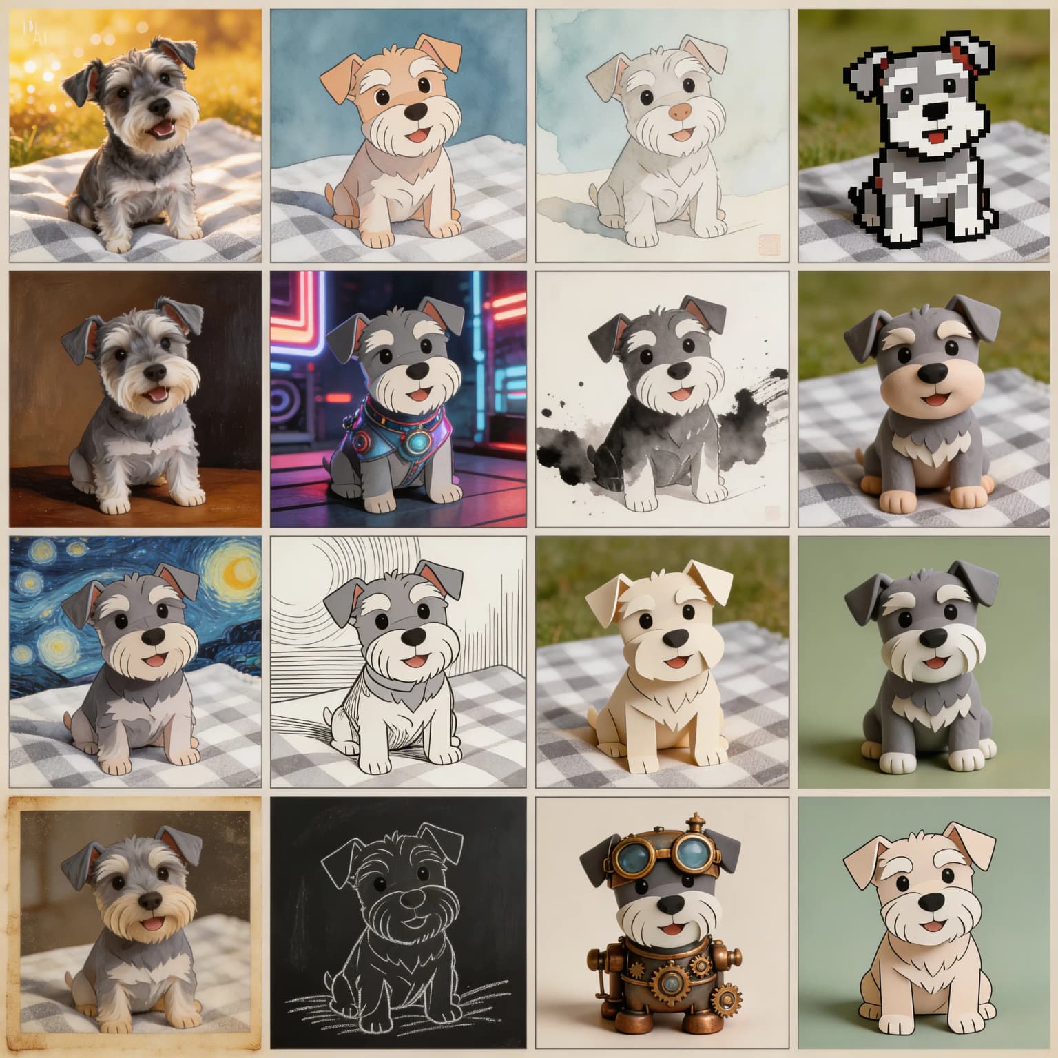 4x4 multi-shot style grid Seedream 5.0 Pro output